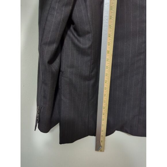 Whitcomb‎ & Shaftesbury Mens Bespoke Sport Coat Two Button Dark Gray Size 40R - Picture 6 of 10